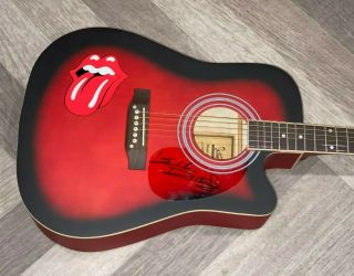 Keith Richards The Rolling Stones Signed Autographed F/s Custom Guitar W/proof