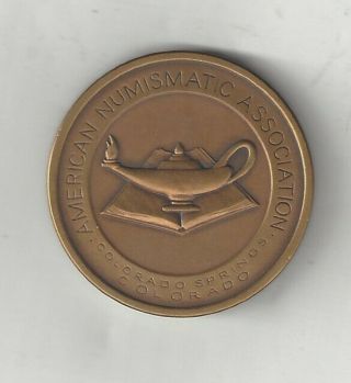 1969 Colorado Springs American Numismatic Association Ana Bronze Maco Medal Coin