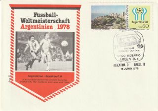 Argentina 18 June 1978 78 World Cup Argentina V Brazil Football Cover A