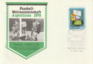 Argentina 6 June 1978 78 World Cup Argentina V France Football Cover A