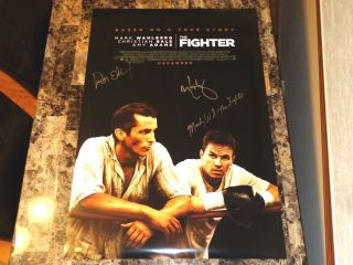 The Fighter Cast Signed 1 - Sheet Movie Poster Mark Wahlberg Dicky Micky Ward