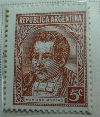 Argentine Republic 1935 Stamp Mnh 5c Mariano Moreno Stampbook1 - 7