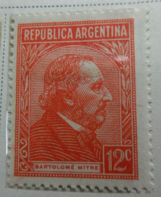 Argentine Republic 1935 Stamp Mnh 12c Bartolome 