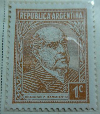 Argentine Republic 1935 Stamp Mnh 1c Domingo F.  Sarmiento Stampbook1 - 3