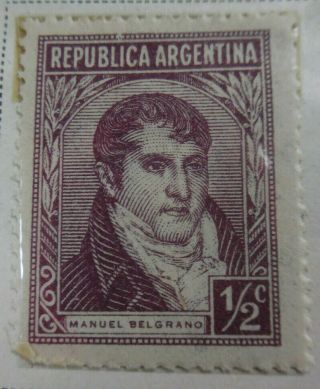 Argentine Republic 1935 Stamp Mnh 1/2c Manuel Belgrano Stampbook1 - 2