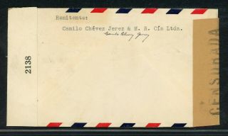 Nicaragua Postal History: LOT 44 1942 Double Censored Air Corner MANAGUA - NYC $ 2