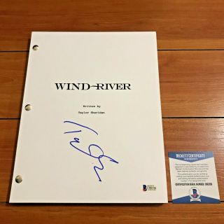 Taylor Sheridan Signed Wind River Full 113 Page Movie Script W/ Beckett Bas