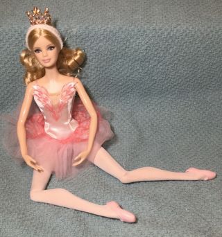 2016 Barbie Doll Ballet Wishes Barbie Collector Pink Label Blonde 4th In Series