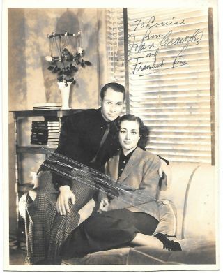 Joan Crawford Franchot Tone Autograph Signed 1937 Hurrell Portrait Mgm