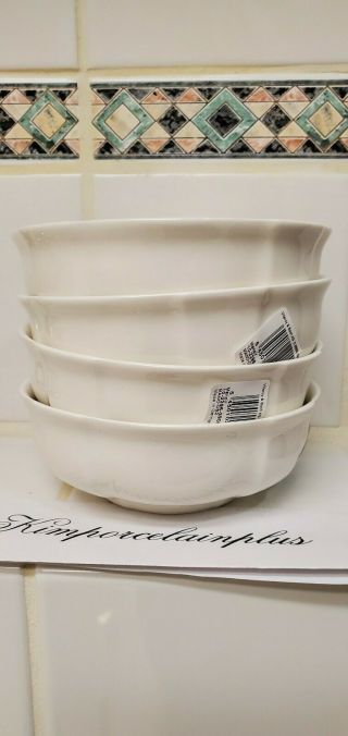 4 X Villeroy & Boch Porcelain Cereal Bowls Manoir Made In Germany