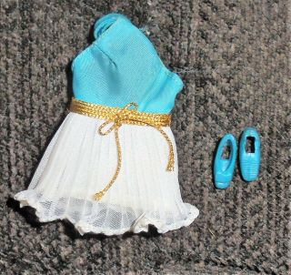 Topper Dawn Doll Blue Halter Top Dress With Shoes