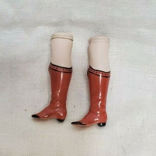 Vintage Bisque Doll Legs For Cloth Body