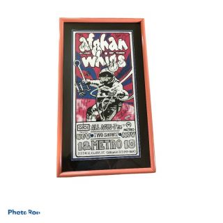 1998 Afghan Whigs Chicago Metro Band Signed Autographed Concert Framed Poster
