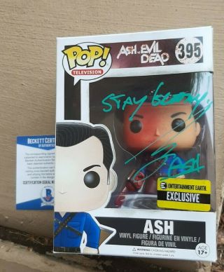 Bruce Campbell Signed Army Of Darkness Ash Funko Pop 53 Beckett Rare And Htf