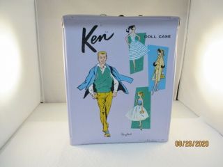 Vintage Ken Barbie Doll Carry Case Mattel Ponytail 1961 Lavender