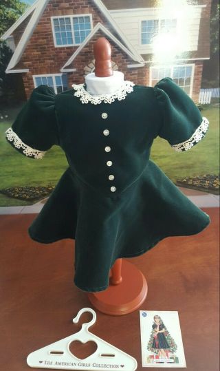 Pleasant Company American Girl Molly Evergreen Velvet Christmas Dress Retired