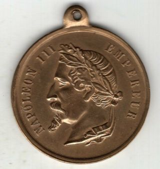 1867 French Napoleon Iii Medal,  For The Universal Exposition