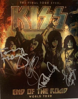 Kiss End Of The Road Tour Autographed 8x10