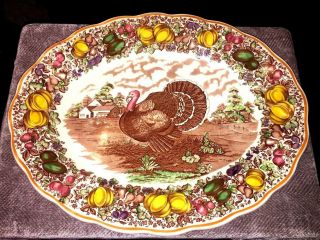 Vintage Barker Bros Ltd Weil Ceramics England Large Turkey Platter