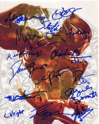 Black Panther 8x10 Photo Cast Signed By Chadwick Boseman Michael B.  Jordan Auto