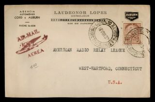 Dr Who 1939 Brazil Airmail To Usa Advertising F30050