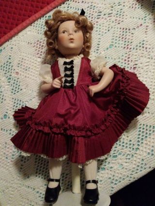 Shirley Temple Porcelain Doll By Danbury 10 "