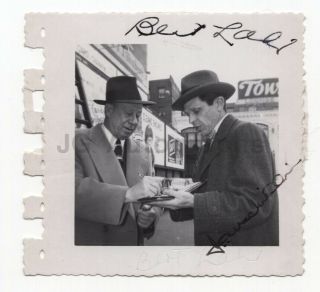 Bert Lahr - Actor: " The Wizard Of Oz " - Signed Candid Photograph