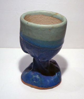 Jt Abernathy 4¼ " Blue Studio Pottery Chalice Cup Grotell Student