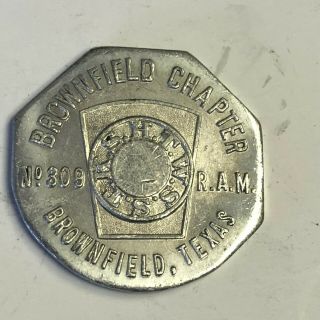 Ram Chapter No.  309,  Brownfield Texas,  Masonic Grail Token Coin