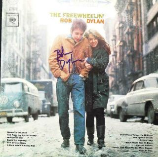 Bob Dylan Signed Lp Record Autographed Album,  The Freewheelin