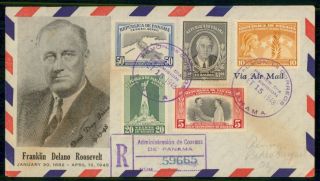 Mayfairstamps Panama 1948 Fdr Registered First Day Cover Wwf83087