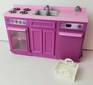 Barbie Dream House 3 story Townhouse Kitchen Sink Stove Oven Timer 2008 2009 3