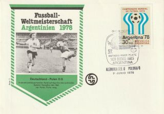 Argentina 1 June 1978 78 World Cup West Germany V Poland Football Cover