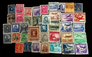 Chile - Lot 0f 39 Vintage Postage Stamps From 1900 