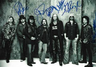 Lynyrd Skynyrd Signed 8x12 Inch Photo Autographs
