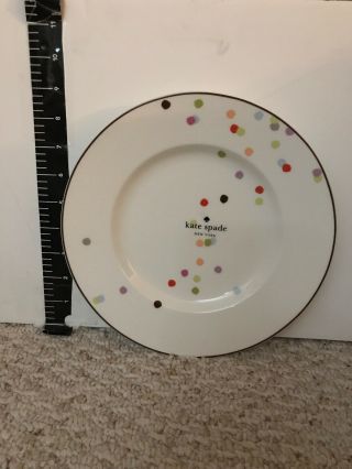 Lenox Kate Spade Market Street 9” Confetti Dot Accent Salad Plate Set Of 4