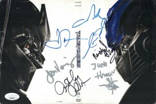 Shia Labeouf & Megan Fox Transformers Cast X7 Signed Dvd Cover Autograph Jsa