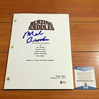 Mel Brooks Signed Blazing Saddles Full 129 Page Movie Script W Beckett Bas
