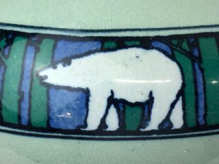 Early 1900s Antique Royal Doulton Arts & Crafts Polar Bear Design Creamer Sauce