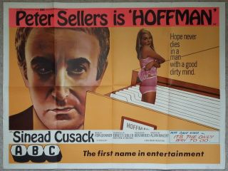 Hoffman 1970 Abc Uk Quad Cinema Poster Peter Sellers,  SinÉad Cusack