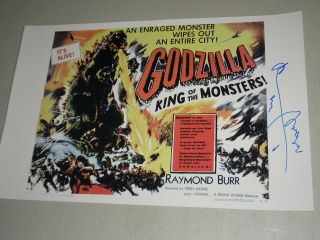 Haruo Nakajima Signed Godzilla King Of The Monsters 11x17 Movie Poster Beckett