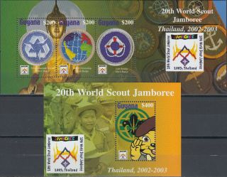 Guyana Both S/s 20th World Scout Jamboree Thailand 2002 Mnh - 22 Euro