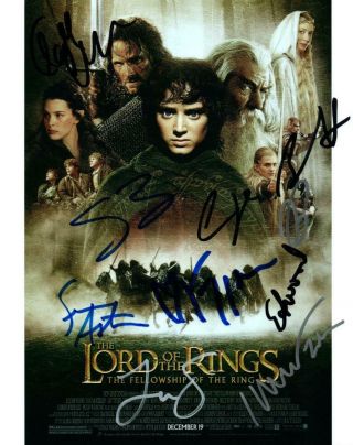 Lord Of The Rings Cast (, 9) Signed 8x10 Photo Autographed Picture And