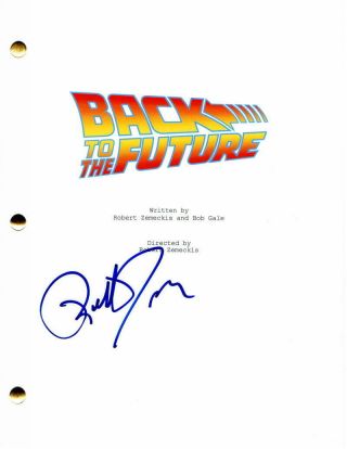 Robert Zemeckis Signed Autograph - Back To The Future Movie Script Michael J Fox