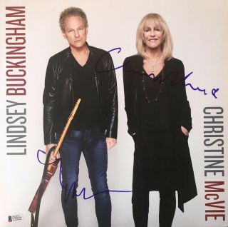 Lindsey Buckingham Christine Mcvie Autographed Signed Bas Record Album