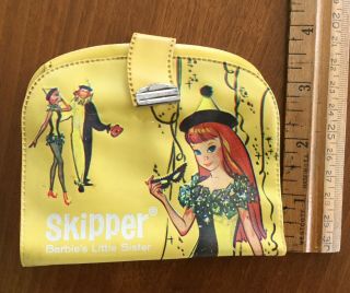 Vintage 1964 Mattel Skipper Masquerade Party Wallet Yellow Barbie