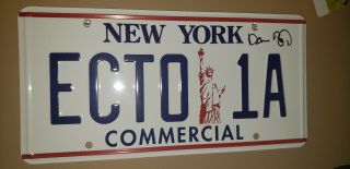 Ghostbusters 2 Movie Fan Akroyd License Plate Ecto 1a Proof Signed