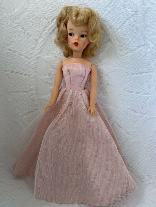 Vintage Clone Tammy Misty Size Doll Fashion Pink Strapless Gown Square Snaps