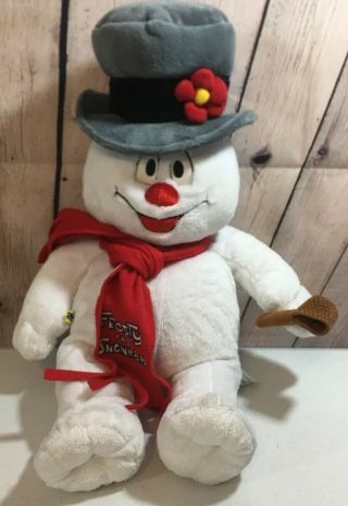 Frosty The Snowman Build A Bear Plush The Magic Hat Scarf 18” Sings Lights Up D3