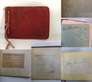 Vintage Hollywood 50s Autograph Book - Errol Flynn Gail Russell Jim Brown,  More